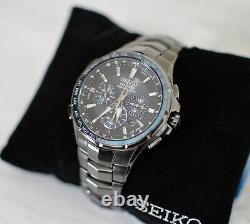 NEW! Seiko Coutura SSG021 Radio Sync Solar Chronograph Stainless Steel