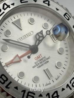 NEW Seiko NH34 Premium Custom MOD Watch Rugged GMT Polar White Dial MINT