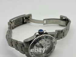 NEW Seiko NH34 Premium Custom MOD Watch Rugged GMT Polar White Dial MINT