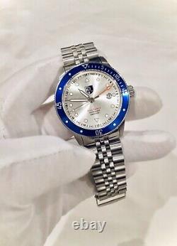 NEW Swiss Three Leagues GMT RP $375 1640 Ft Blue/Silver Dive Watch