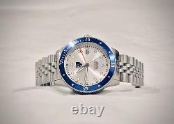 NEW Swiss Three Leagues GMT RP $375 1640 Ft Blue/Silver Dive Watch