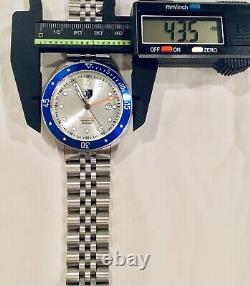 NEW Swiss Three Leagues GMT RP $375 1640 Ft Blue/Silver Dive Watch