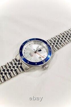 NEW Swiss Three Leagues GMT RP $375 1640 Ft Blue/Silver Dive Watch