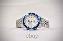 NEW Swiss Three Leagues GMT RP $375 1640 Ft Blue/Silver Dive Watch