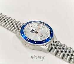 NEW Swiss Three Leagues GMT RP $375 1640 Ft Blue/Silver Dive Watch