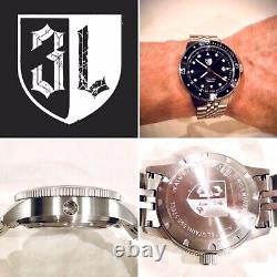 NEW Swiss Three Leagues Grey GMT Black RP $375 1640 Ft TLW3L203 Dive Watch