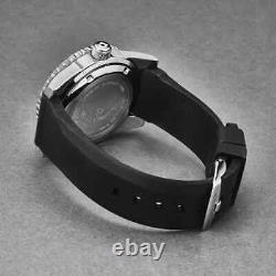 NEW! Swiss Zeno Men's Diver Dial Black Strap Automatic GMT-12-A15 Nice