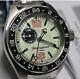 NEW Vostok Amphibia GMT 03002B Russian Watch Automatic White Dial (20 ATM)