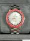 NEW Zodiac Super Sea Wolf World Time GMT Automatic Silver Red Watch ZO9410 NWT
