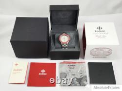 NEW Zodiac Super Sea Wolf World Time GMT Automatic Silver Red Watch ZO9410 NWT