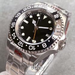 NH34 GMT Helium Device Automatic Men's Watch Black Dial Sapphire Waterproof 43mm NH34 GMT Helium Device Automatic Men's Watch Black Dial Sapphire Waterproof 43mm