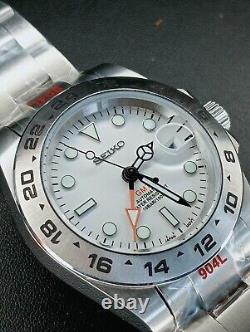 NH34 GMT Movement Custom Explorer 2 Polar 40mm Automatic Solid Stainless Steel