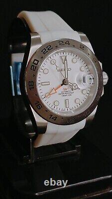 NH34 Seiko Movement Custom Premium Build Watch Explorer II Homage Polar GMT