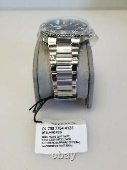 NIB Oris Aquis GMT Date Watch #01-798-7754-4135-07-8-24-05PEB Full Set Stainless