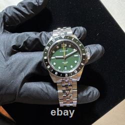 NOMADIC FIOR 555 GMT Automatic Green Dial Stainless Bracelet 50M w Box Manual