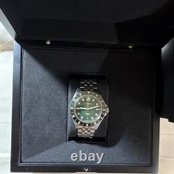 NOMADIC FIOR 555 GMT Automatic Green Dial Stainless Bracelet 50M w Box Manual