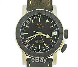 NOS Glycine Airman 17 World Time GMT Automatic Mens Watch 3927.191