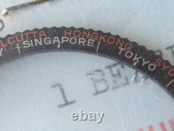 NOS Vintage Bulova Caravelle World Time Non-GMT'B154' Bezel FOR 695 CASES ONLY