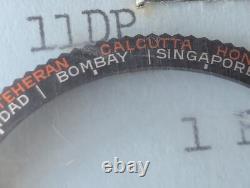 NOS Vintage Bulova Caravelle World Time Non-GMT'B154' Bezel FOR 695 CASES ONLY