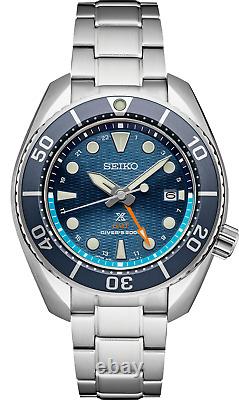 NWT Seiko Prospex Sumo Solar GMT Diver Sea Blue Dial SFK001