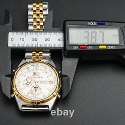 N-MINT SEIKO World Timer Alarm Chronograph 6M15-0020 GMT Quartz Watch Japan