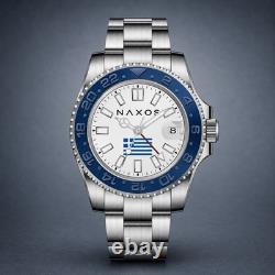 Naxos GMT Automatic Greece Edition NH34 Sapphire Crystal 200M. (Made In Greece)