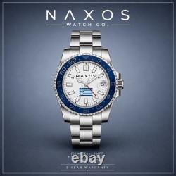 Naxos GMT Automatic Greece Edition NH34 Sapphire Crystal 200M. (Made In Greece)