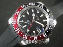 New 40mm SEIKO GMT NH34 Automatic Date Coke Ceramic Bezel Sapphire FREE SHIPP