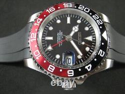 New 40mm SEIKO GMT NH34 Automatic Date Coke Ceramic Bezel Sapphire FREE SHIPP