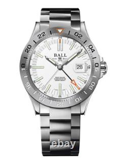 New Ball Engineer III Outlier Gmt Cosc 40mm White Dial 1000 Gauss Dg9000b-s1c-wh