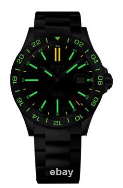 New Ball Engineer III Outlier Gmt Cosc 40mm White Dial 1000 Gauss Dg9000b-s1c-wh