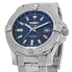 New Breitling Avenger Automatic GMT 45 Blue Dial Men's Watch A32395101C1A1