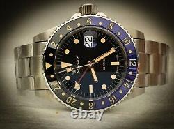 New CUSTOM Squale 1545 30 Atmos GMT BATMAN CERAMICA Watch with WARRANTY