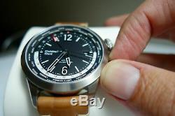 New Christopher Ward C8 UTC WorldTimer (GMT) Automatic Watch World Time 44MM Tan