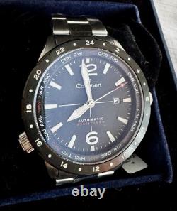 New Cortebert Elevation World Time Automatic GMT Date 45mm Watch CB-3013-11