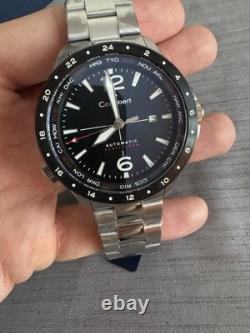 New Cortebert Elevation World Time Automatic GMT Date 45mm Watch CB-3013-11