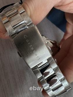 New Cortebert Elevation World Time Automatic GMT Date 45mm Watch CB-3013-11