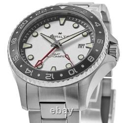 New Hamilton Khaki Navy Scuba Auto GMT Silver Dial Men's Watch H82555150