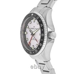 New Hamilton Khaki Navy Scuba Auto GMT Silver Dial Men's Watch H82555150