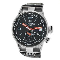 New Locman Montecristo Ref. 508 GMT World Titanium Men's Quartz 44MM Watch