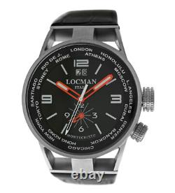 New Locman Montecristo Ref. 508 GMT World Titanium Men's Quartz 44MM Watch