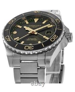 New Longines HydroConquest GMT Green Dial Steel Men's Watch L3.790.4.06.6