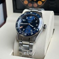 New Longines Spirit Zulu Time 42mm Blue Dial GMT Steel Men's Watch L38124936