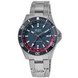 New Mido Ocean Star GMT Blue Dial Steel Men's Watch M0266291104100