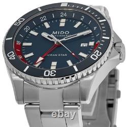 New Mido Ocean Star GMT Blue Dial Steel Men's Watch M0266291104100