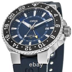 New Oris Aquis GMT Date Blue Dial Men's Watch 01 798 7754 4135-07 4 24 65EB