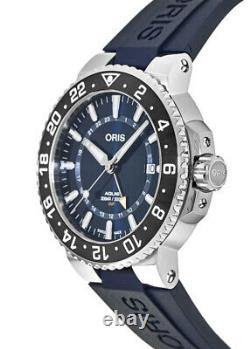 New Oris Aquis GMT Date Blue Dial Men's Watch 01 798 7754 4135-07 4 24 65EB