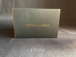 New Rare Swiss Stuhrling GMT Coke Pepsi Mens Dive Watch Stainless Analog Luxury