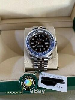 New Rolex GMT Master II Batman Jubilee #126710BLNR