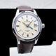 New SEIKO GMT Grand Automatic NH34 Cream Dial Fluted Bezel Dress Watch 39mm